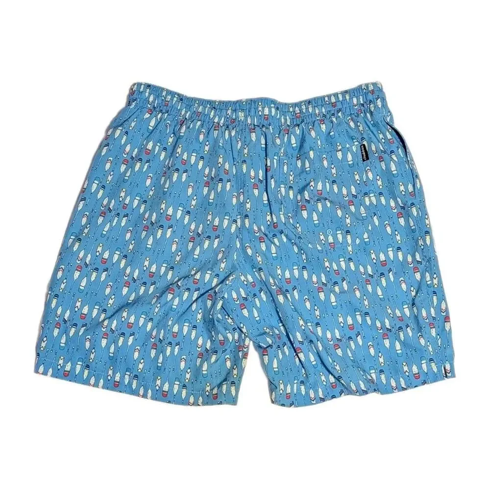 Chubbies Swim Trunks Boat Paddle Nautical Beach Print Blue Men’s Large Swimwear